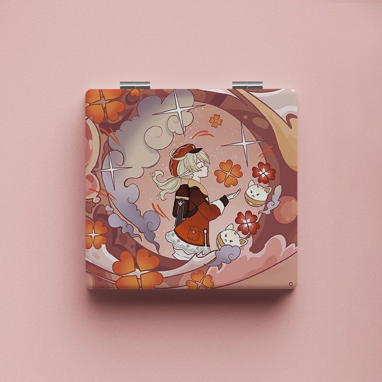 Gương Trang Điểm Hóa Trang Xiao Venti Kazuha Hai Mặt Thiết Kế Nhỏ Gọn Bỏ Túi