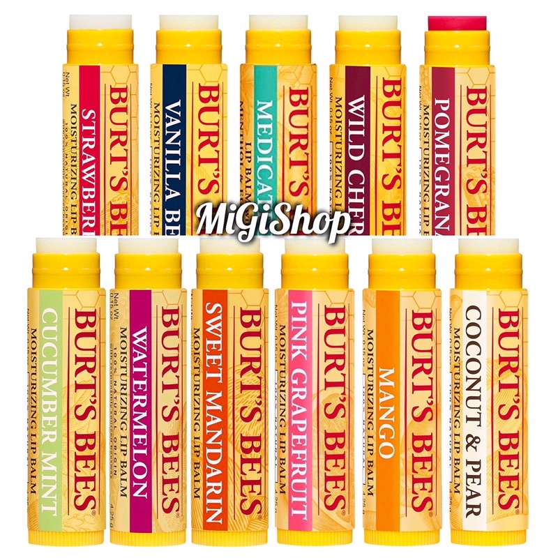 [Hàng Mỹ] Son Dưỡng Môi Burts Bees Moisturizing Lip Balm 4,25g