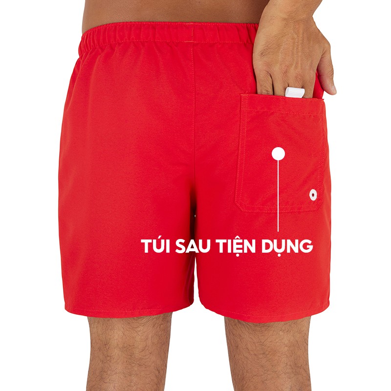 Quần thể thao nam Decathlon OLAIAN hendaia đi biển - đỏ