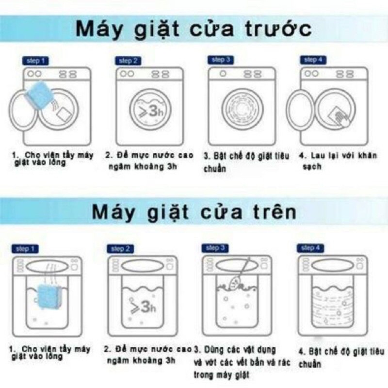 Viên Tẩy Vệ Sinh Lồng Máy Giặt Nhật Bản⚡𝑭𝑹𝑬𝑬 𝑺𝑯𝑰𝑷⚡| Diệt khuẩn và Tẩy chất cặn Lồng máy giặt