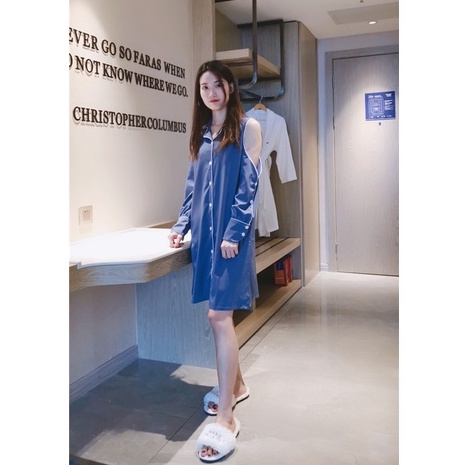 Đầm ngủ - đầm mặc nhà khoét tay dễ thương chất liệu cao cấp -HÀNG LỤA MANGO QUẢNG CHÂU