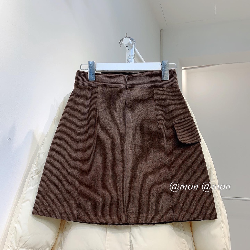 210739 Chân váy nhung tăm, chân váy nữ ulzzang, chân váy ngắn nữ - 3 màu | BigBuy360 - bigbuy360.vn