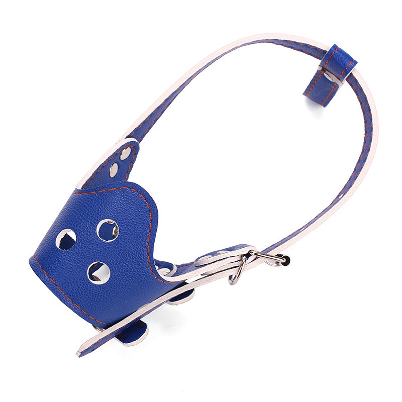 Rọ mõm cho chó bằng da đẹp (màu xanh dương)