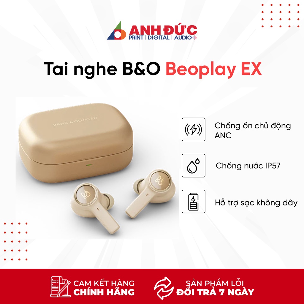 (Sẵn) Tai Nghe True Wireless Bang & Olufsen (B&O) Beoplay EX - Chống Ồn Chủ Động ANC - Chính Hãng Bảo Hành 3 Năm