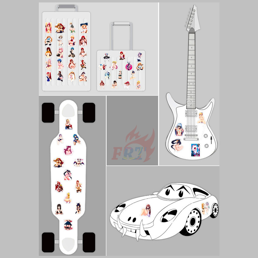 [Mã LIFE0803ALL giảm 10% đơn 0K] Bộ 100 Miếng Dán Graffiti Hình Cô Gái Thỏ Gợi Cảm