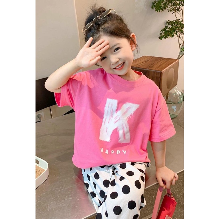 Lô mới)Áo thun cộc tay bé gái siêu đáng yêu vải cotton mềm mịn