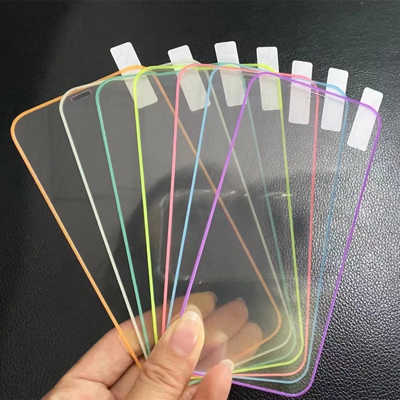 Kính Cường Lực Dạ Quang Bảo Vệ Màn Hình Cho iphone 15 14 13 12 11 pro max xs max x xs