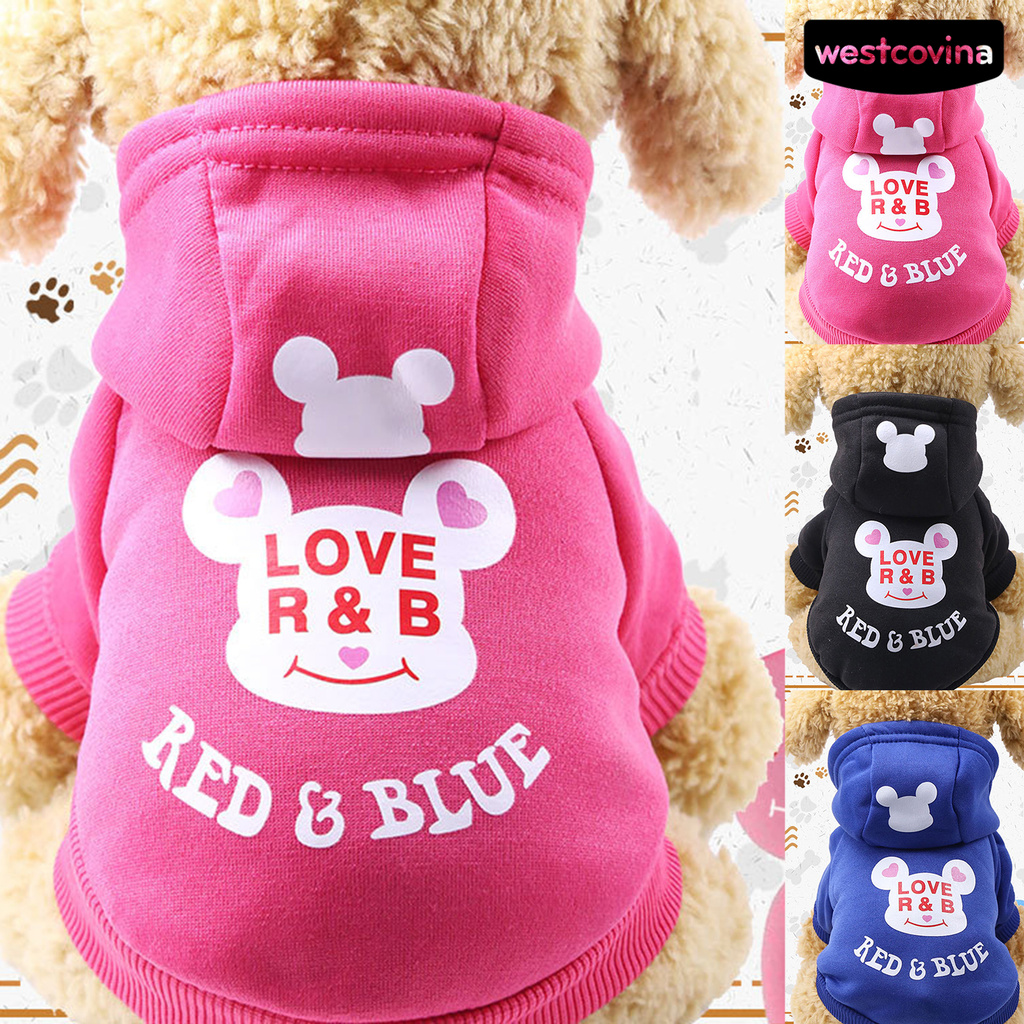 Áo Hoodie Giữ Ấm In Họa Tiết Có Nút Cài Cho Thú Cưng