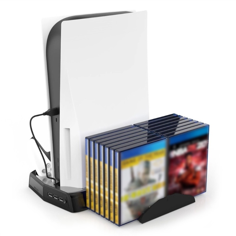 Đế Sạc Đứng Có Quạt Tản Nhiệt Đa Năng 3 Trong 1 Cho PS5 DE UHD