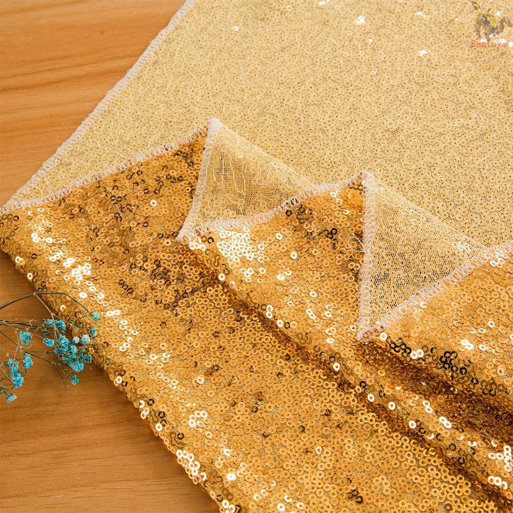 FUN 30CM * 180CM Table Sparkly Sequined Runner Bling Bling Solid Wedding Marriage Christmas Festive Celebrations Party Decor