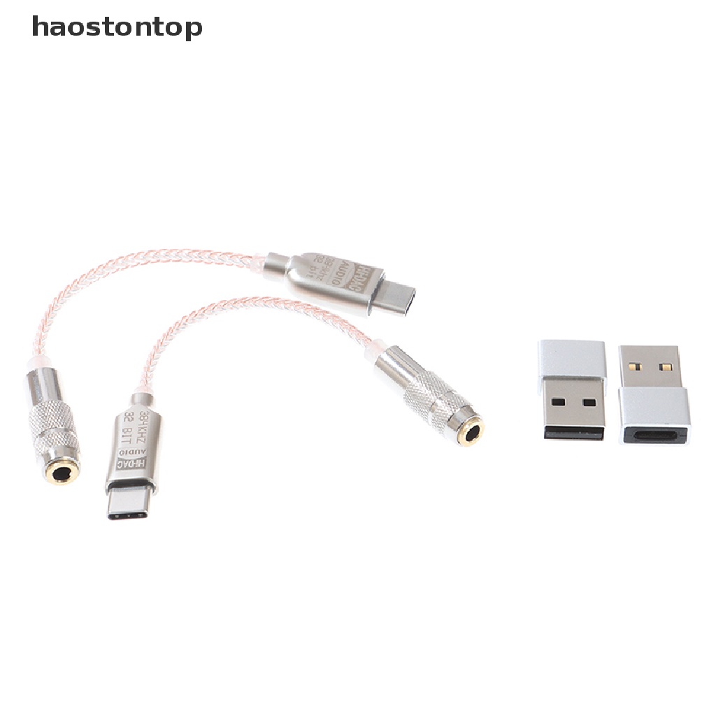 Haostontop Type-C to 3.5mm 32 Bit/384kHz DSD64/128 HiFi DAC Audio Adapter 
 VN