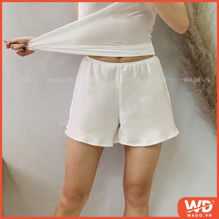 Quần đùi nữ lụa satin cao cấp wado, mặc ngủ, mặc trong váy chất lụa mềm, mịn