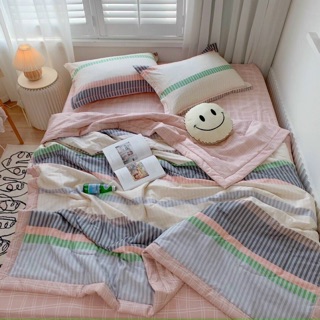 Bộ chăn ga gối Cotton living chăn chần set 4 món