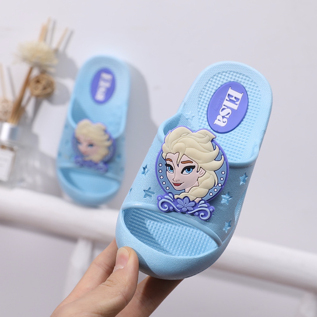 Dép quai ngang NỮ HOÀNG BĂNG GIÁ chống trượt siêu nhẹ cho bé gái ELSA ANNA FROZEN êm chân thoải mái