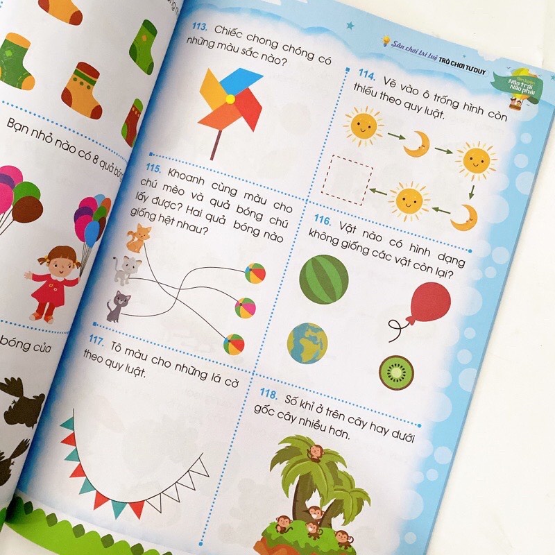 Sách - Sân Chơi Trí Tuệ Rèn Luyện Não Trái Não Phải Cho Bé Từ 3-6 Tuổi