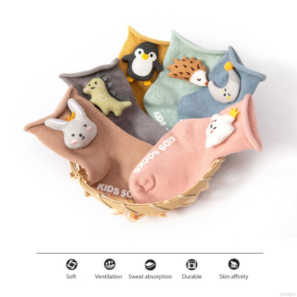 Vớ dày chống trượt in họa tiết hoạt hình dễ thương cho bé sơ sinh 0-8 tuổi