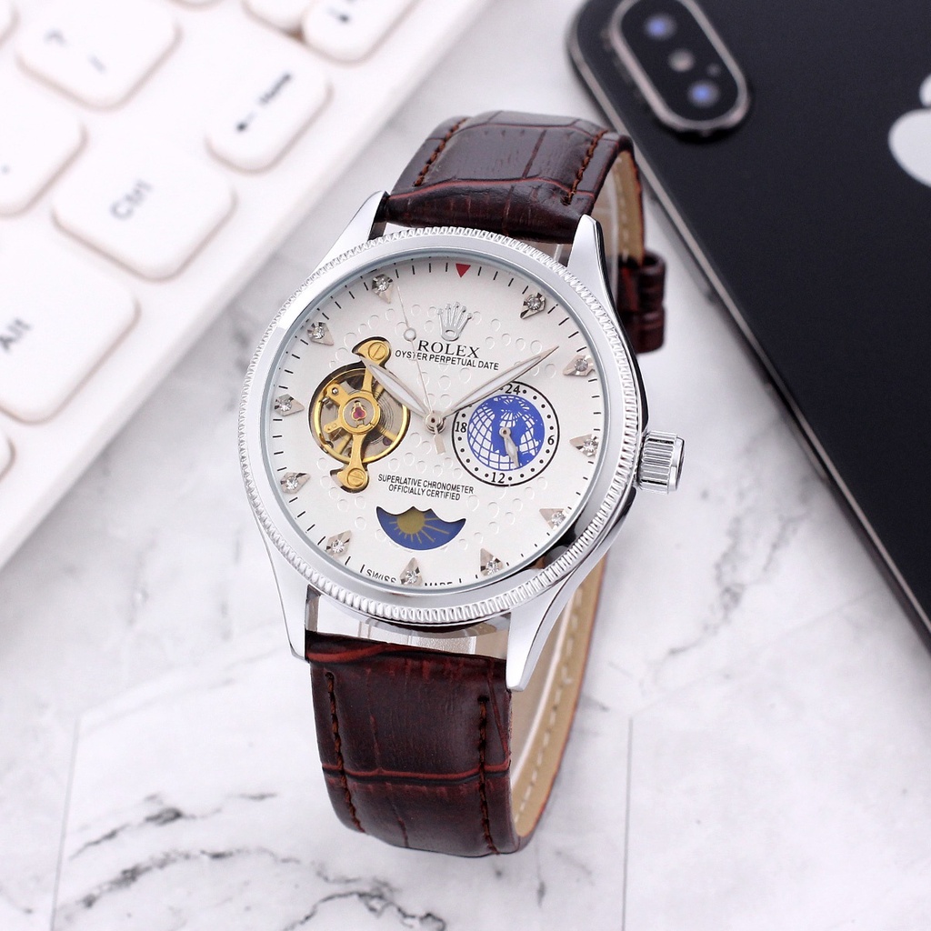Đồng hồ Rolex-nam, hiển thị cửa sổ 24 giờ, tourbillon, chuyển động cơ khí tự động hình sao, chống thấm nước chính xác