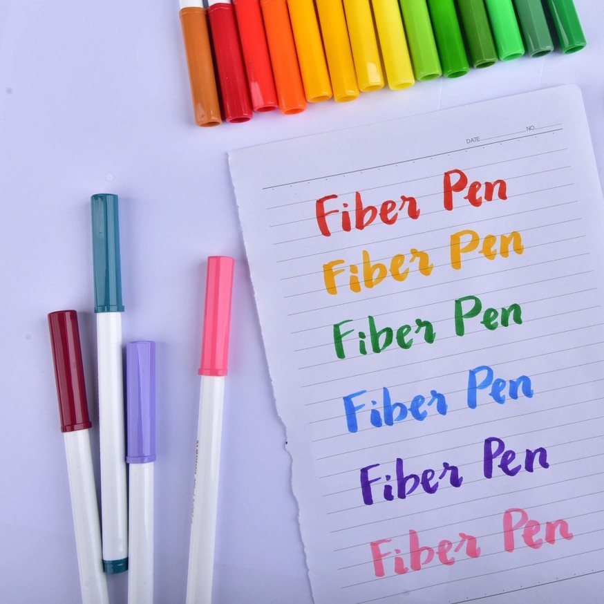 Hộp Bút Lông 36 Màu Fiber Pen Washable