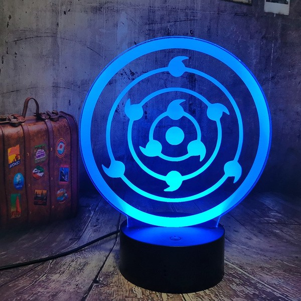 Đèn 3D con mắt ma thuật Rinnegan Sharingan - Naruto