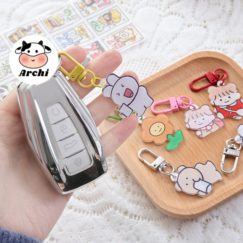 Móc khóa mica hoạt hình ngộ nghĩnh
