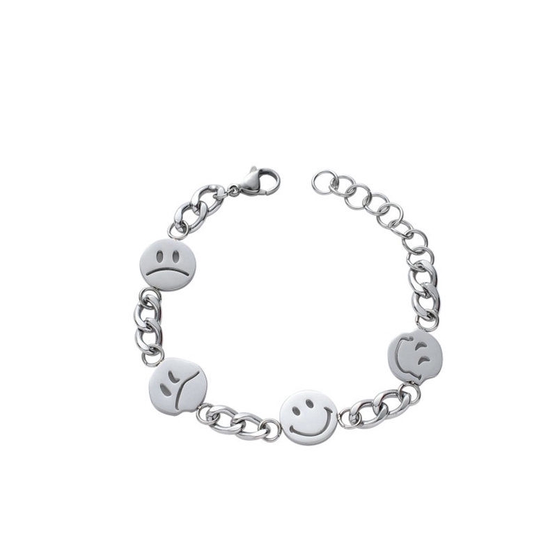 Vòng Tay Thiết Kế Đơn Giản Hình Mặt Cười Xinh Xắn