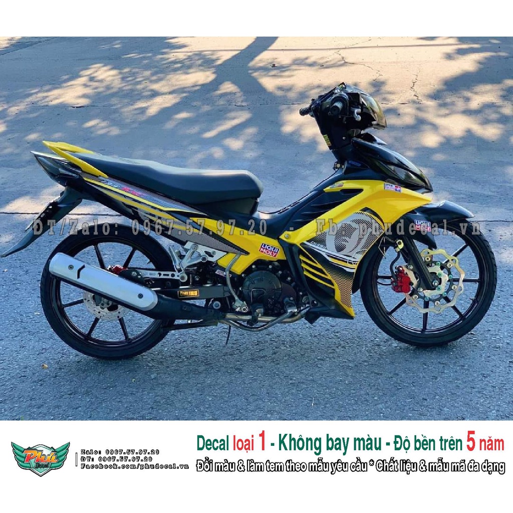 Tem rời xe Exciter 135 LC vàng đen ( Mới ) (A)