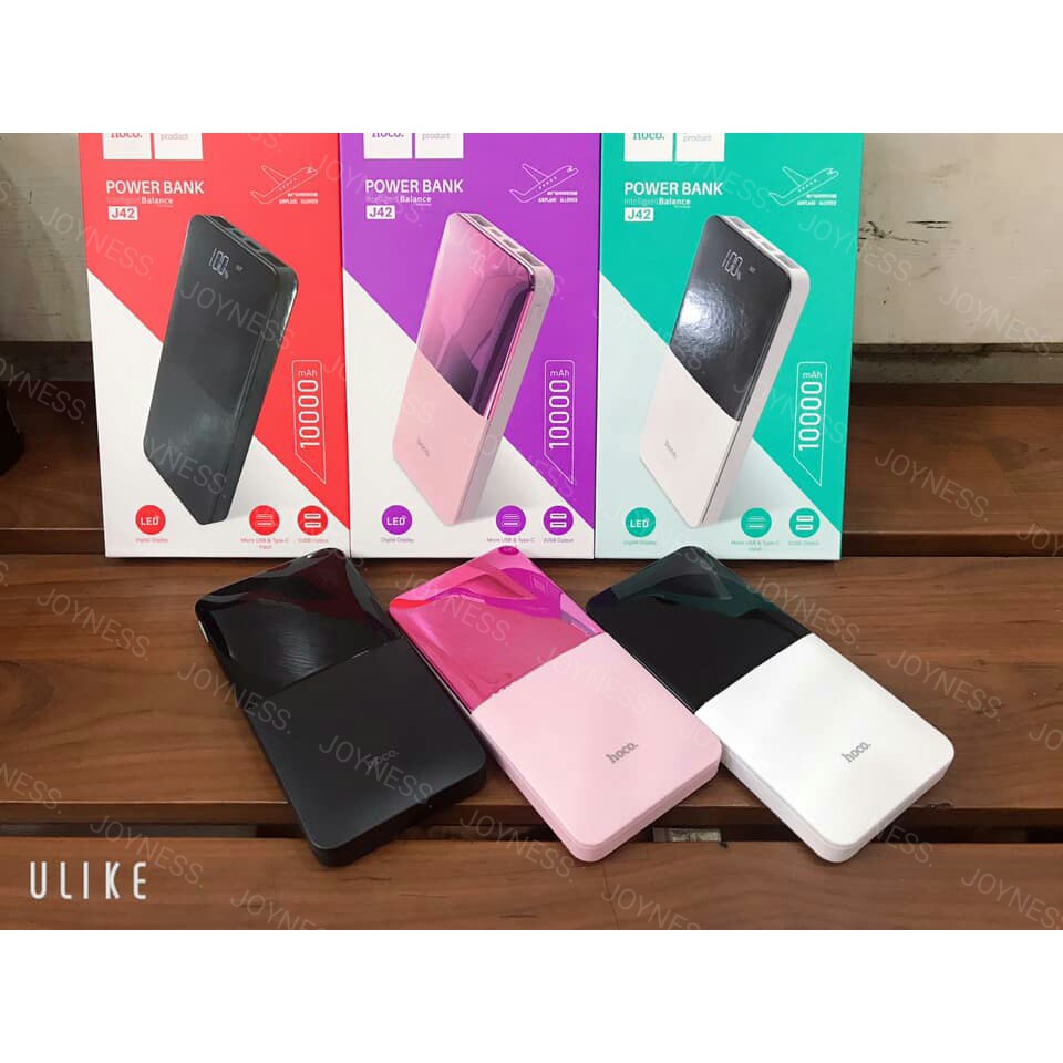 ✔CHÍNH HÃNG✔Pin Sạc Dự Phòng 10000mAh/20000mAh 2 cổng sạc in/out -Hoco J42 High power | BigBuy360 - bigbuy360.vn