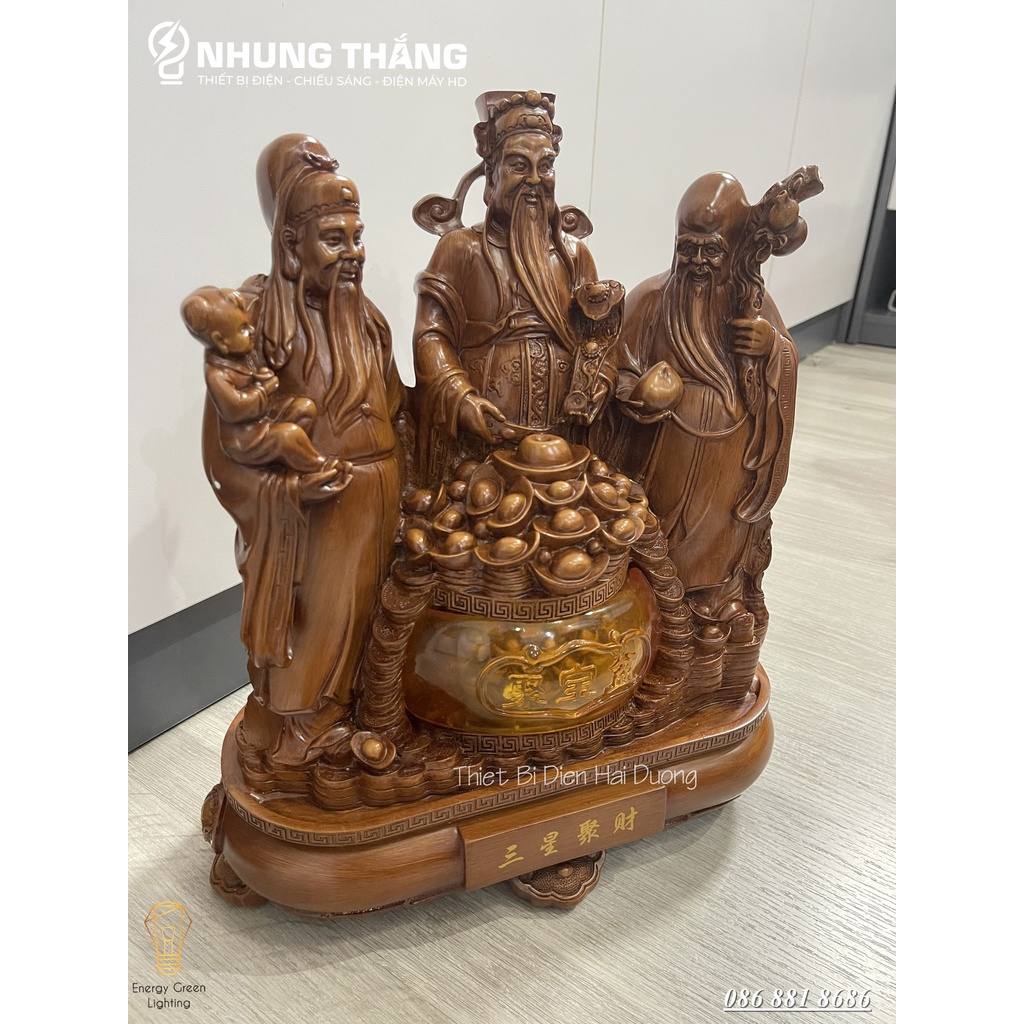 Bộ Tượng Tam Đa Phúc Lộc Thọ PT-33 - Cao 40cm - Mang Đến T iền Tài Hạnh Phúc Viên Mãn - Thọ Tỷ Nam Sơn - Có Video