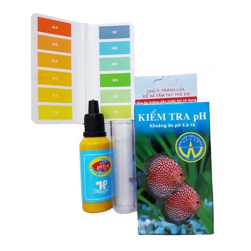 Dung Dịch Đo Kiểm Tra Độ Ph Nước 30Ml - Bộ Test Ph Nước Bể Cá Có Ống Nghiệm