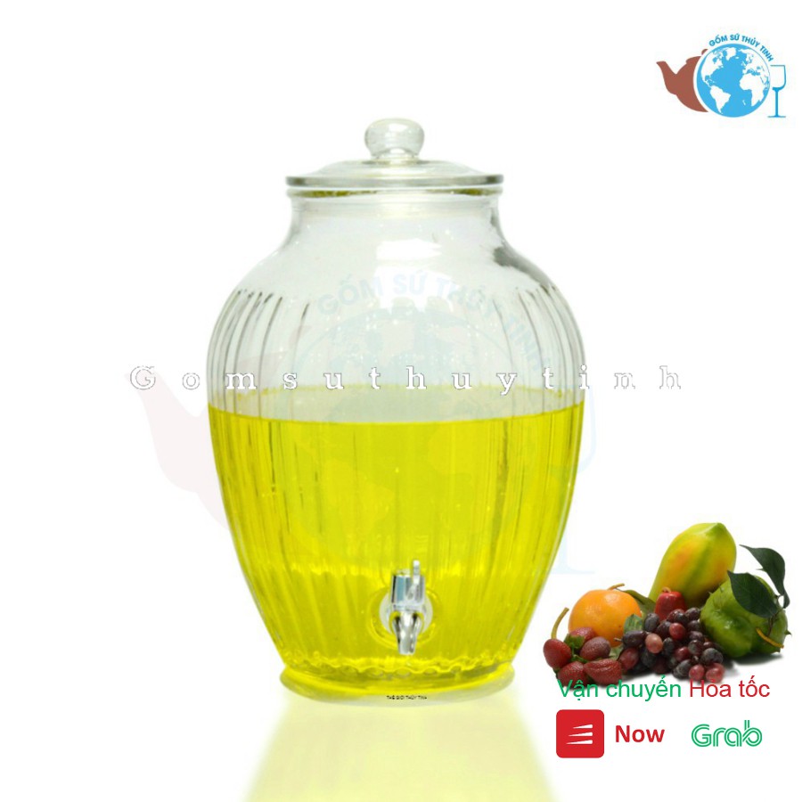 Bình Ngâm Rượu Thủy Tinh 217 20 Lít Có Van Và Không Van