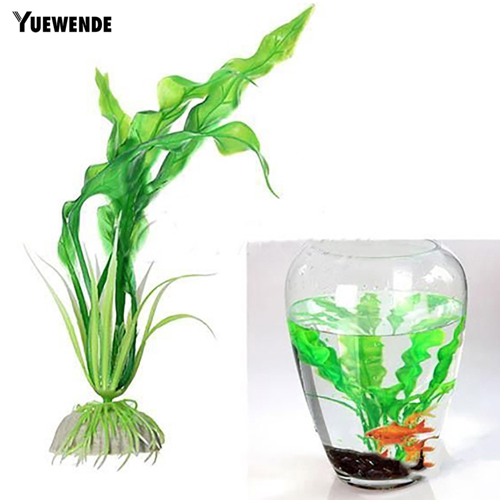 Cây giả bằng nhựa thiết kế sinh động trang trí bể cá