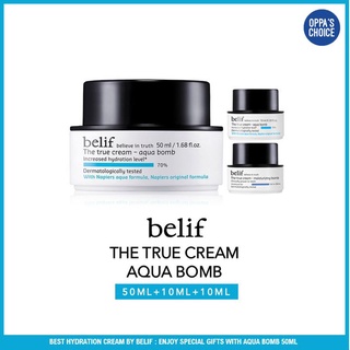 Kem cấp ẩm tức thì dạng gel Belif The True Cream Aqua Bomb 50ml 50ml+10ml+10ml