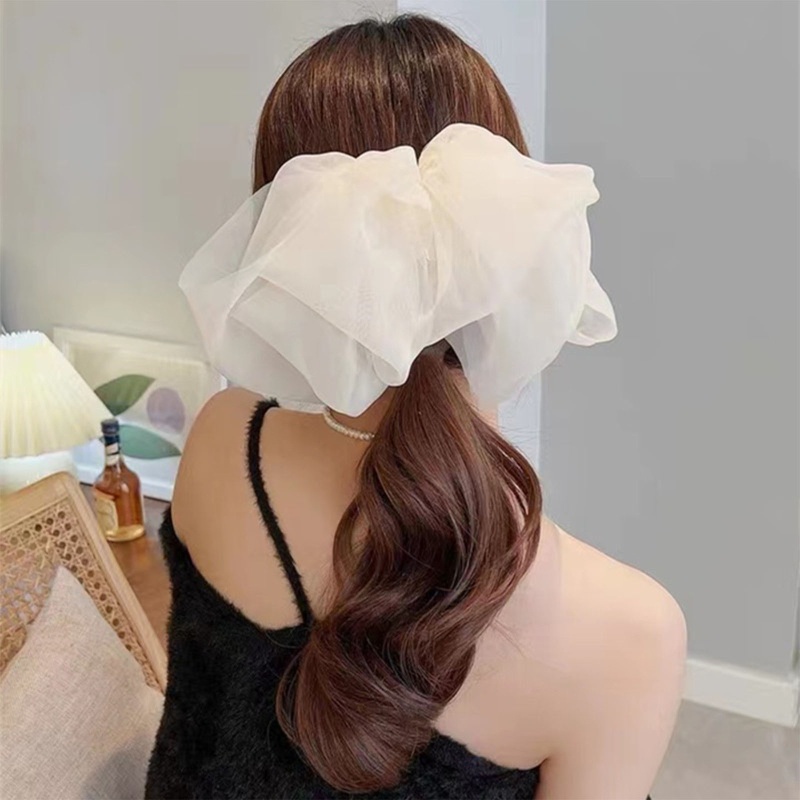 Kẹp Tóc Hình Nơ Phối Lưới Phong Cách Lolita Đáng Yêu Cho Thanh Thiếu Niên