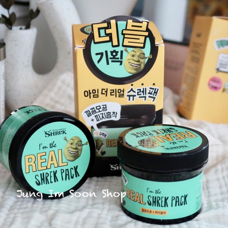 MẶT NẠ ĐẤT SÉT TƯƠI BẠC HÀ SIÊU “HOT” CỦA OLIVE YOUNG  I’M REAL SHREK PACK