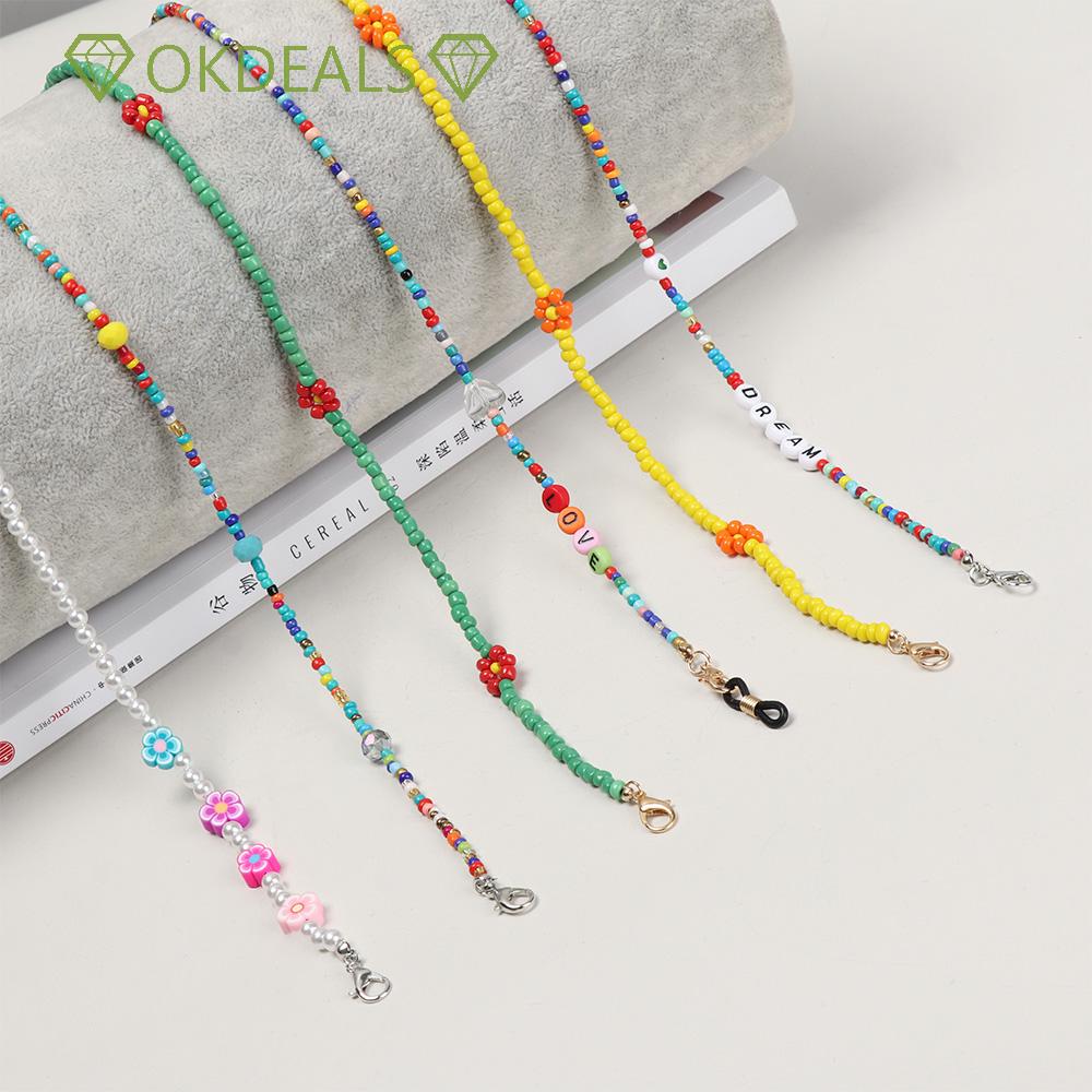 Giá Đỡ Dây Đeo Khẩu Trang Chống Thất Lạc Đính Hạt Ngọc Trai Có Thể Điều Chỉnh Dành Cho Nam Nữ