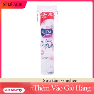 Bông tẩy trang aura 150 miếng