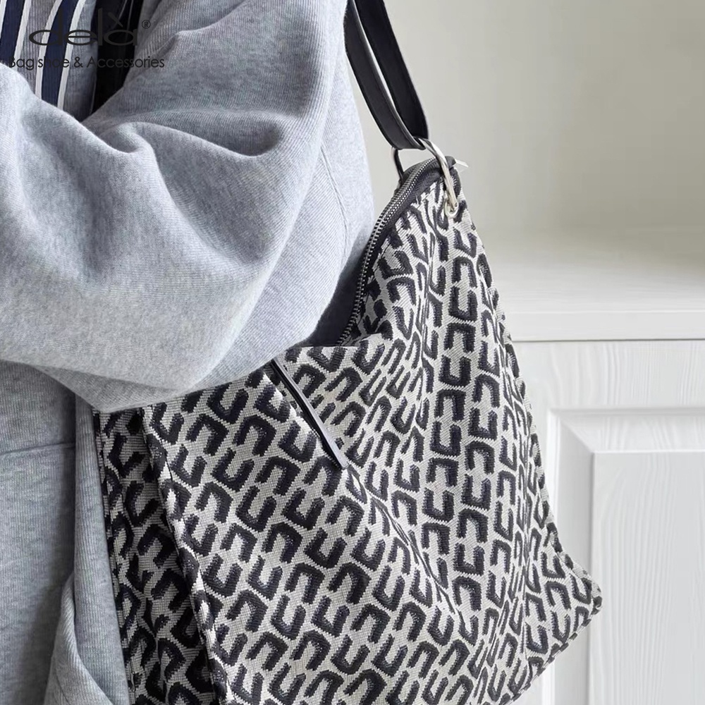 Dela Túi Tote Vải Canvas Nhẹ Cỡ Lớn In Họa Tiết Tranh Sơn Dầu Thời Trang Cho Nữ