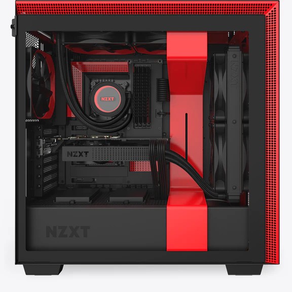 Vỏ Case Máy Tính NZXT H710 Màu Đen Đỏ