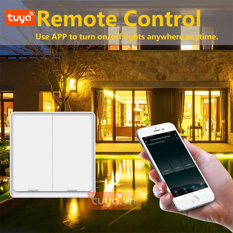 Công Tắc Cơ Zigbee Thông Minh Hình Vuông Tuya