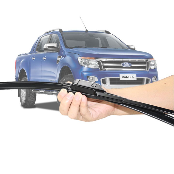 Gạt mưa ô tô, cần gạt mưa silicon xe Ford Ranger 2010 đến 2021 - Gạt êm sạch, bộ 2 chiếc