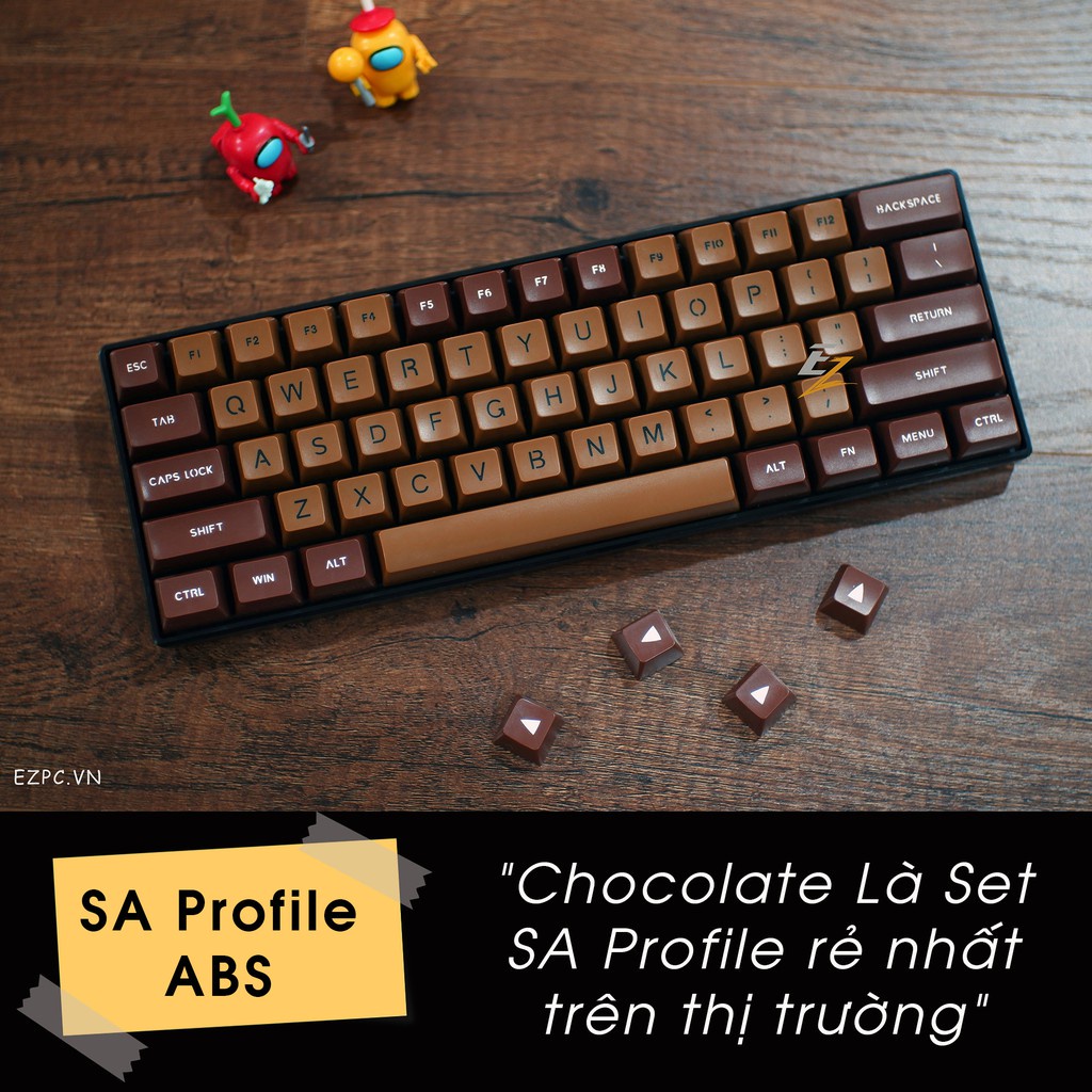 Keycaps Cho Bàn Phím Cơ In Dyesub Không Xuyên Led Chất Liệu PBT, ABS Của EZPC