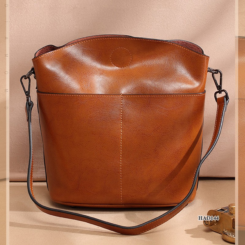 Samdo: Túi da thật cao cấp phong cách Hàn Quốc -  Chính hãng Huada - da trơn trẻ trung công sở đi làm, đi chơi HAD144