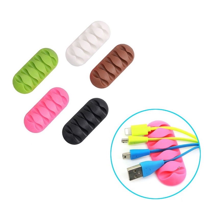 Dụng Cụ Cố Định Dây Cáp Sạc Gọn Gàng Tiện Lợi Bằng Silicon