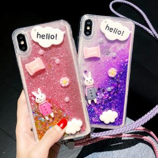 Ốp điện thoại kim tuyến nước có dây đeo cho OPPO A3s A5s A7 A37 A39 A57 A71 A83 F1s F3 F5 Youth F7 F9 F11 Pro Realme 3 X