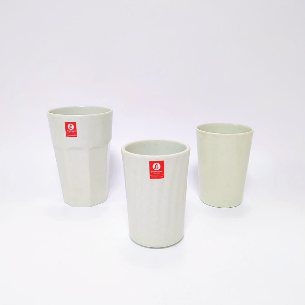 (HÀNG ĐẸP) Bộ cốc SUPERWARE Nhựa phíp 100% melamine Xanh Đá