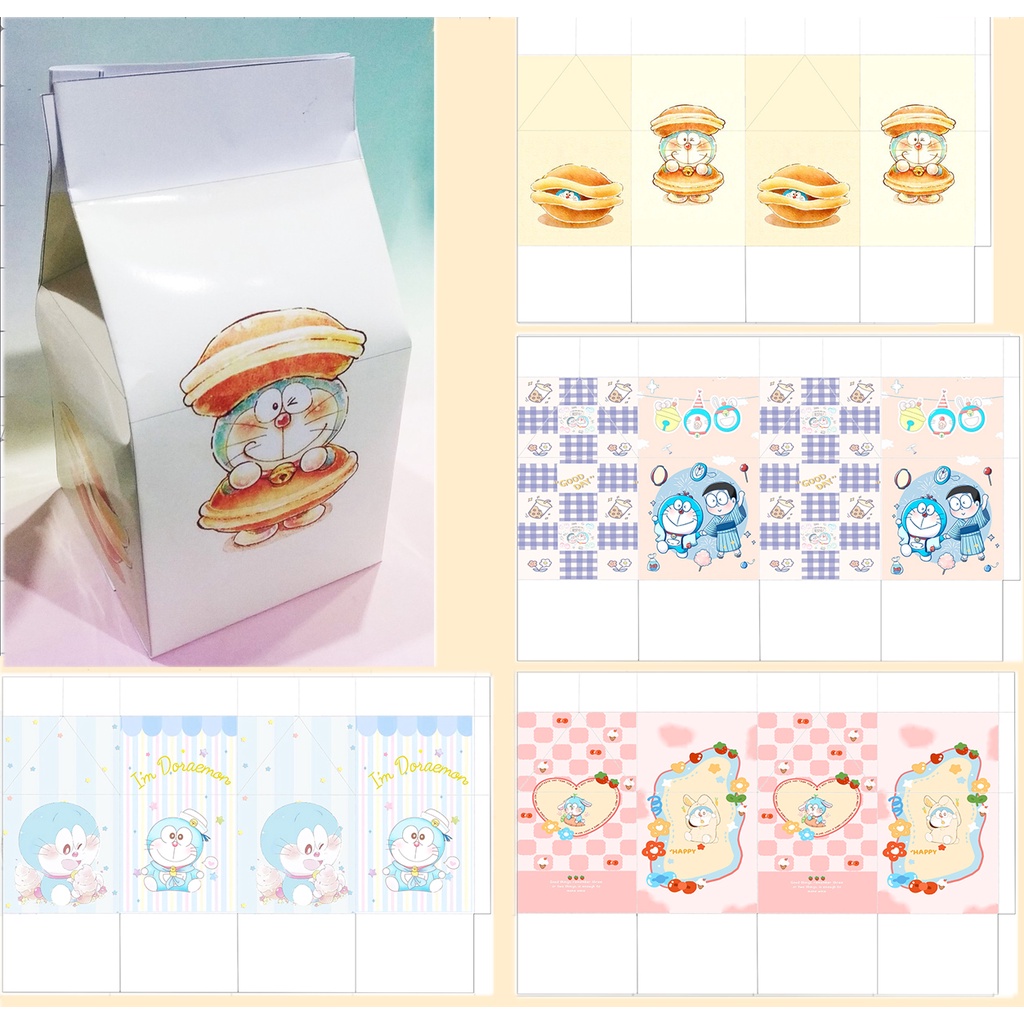 Hộp quà doremon HQSI20 hộp quà hộp sữa cute hộp dễ thương hoạt hình kpop 18*10*10cm