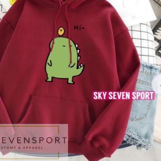 ^ - 55 Áo Hoodie Jumper Dino Hi 19 Màu Size M-xxl / Sweaterpolos Harajuku Nhật Bản Kawaii ^