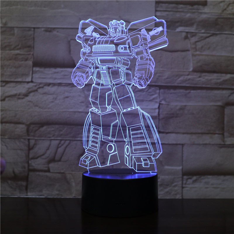 Gundam Đèn led 3d Nhiều Màu Trang Trí Phòng Ngủ / Văn Phòng