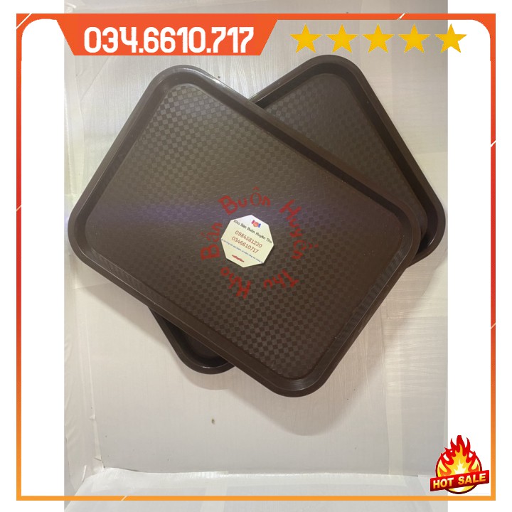 Khay nhựa bưng bê đồ chống trượt - Khay phục vụ nhà hàng 2627 - Màu ngẫu nhiên