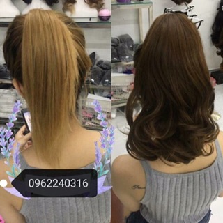 tóc giả buộc xoăn
